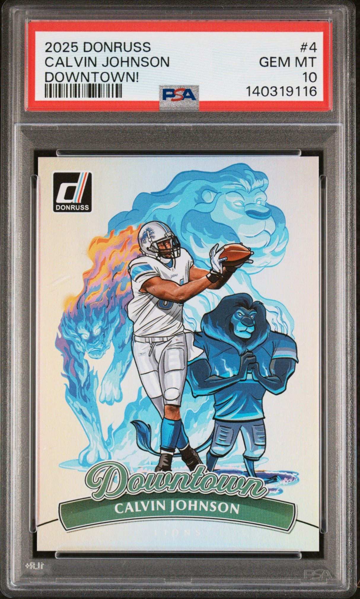 Calvin Johnson 2025 Donruss Downtown! #4 PSA 10
