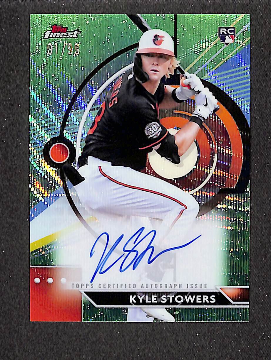 Kyle Stowers 2023 Finest Finest Autographs Green Wave Refractor #FA-KS #/99