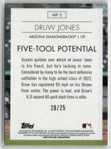 Druw Jones 2023 Bowman Modern Prospects Orange Refractors #MP-3 #/25