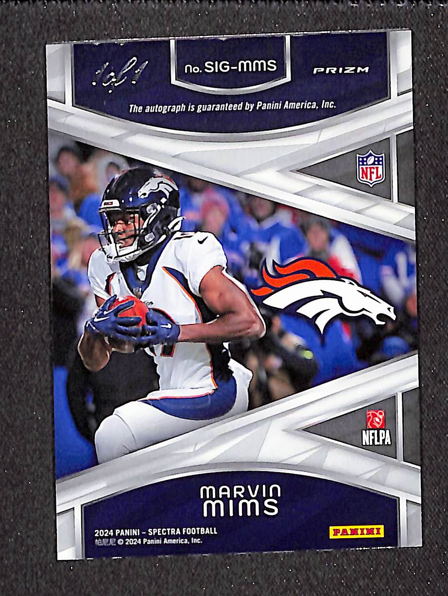 Marvin Mims 2024 Panini Spectra Signatures Gold #SIG-MMS #/1