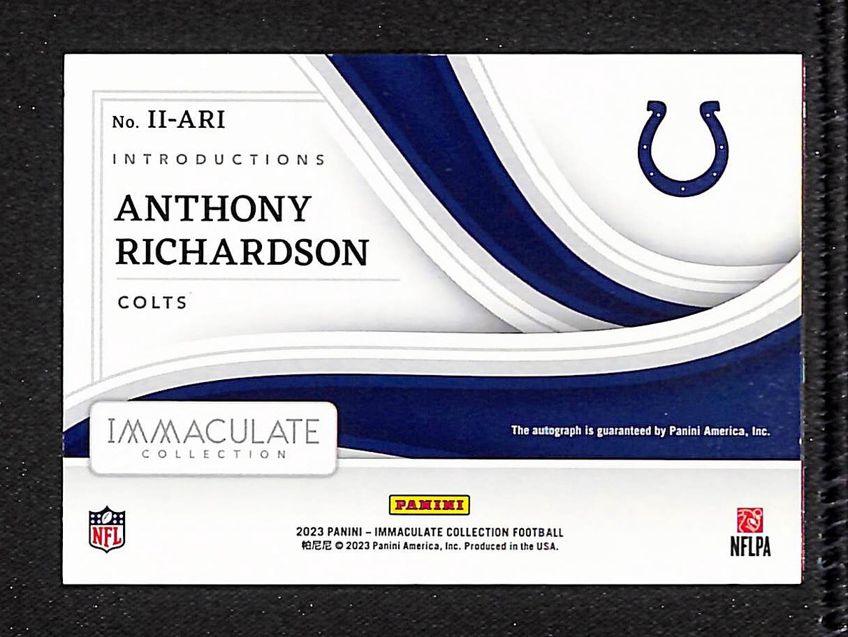 Anthony Richardson 2023 Immaculate Introductions #II-ARI #/49