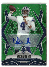 Dak Prescott 2025 Panini Phoenix Base Autographs Green Prizm #29 #/25