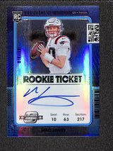 Mac Jones 2021 Panini Contenders Optic Rookie Ticket Teal #109B /35