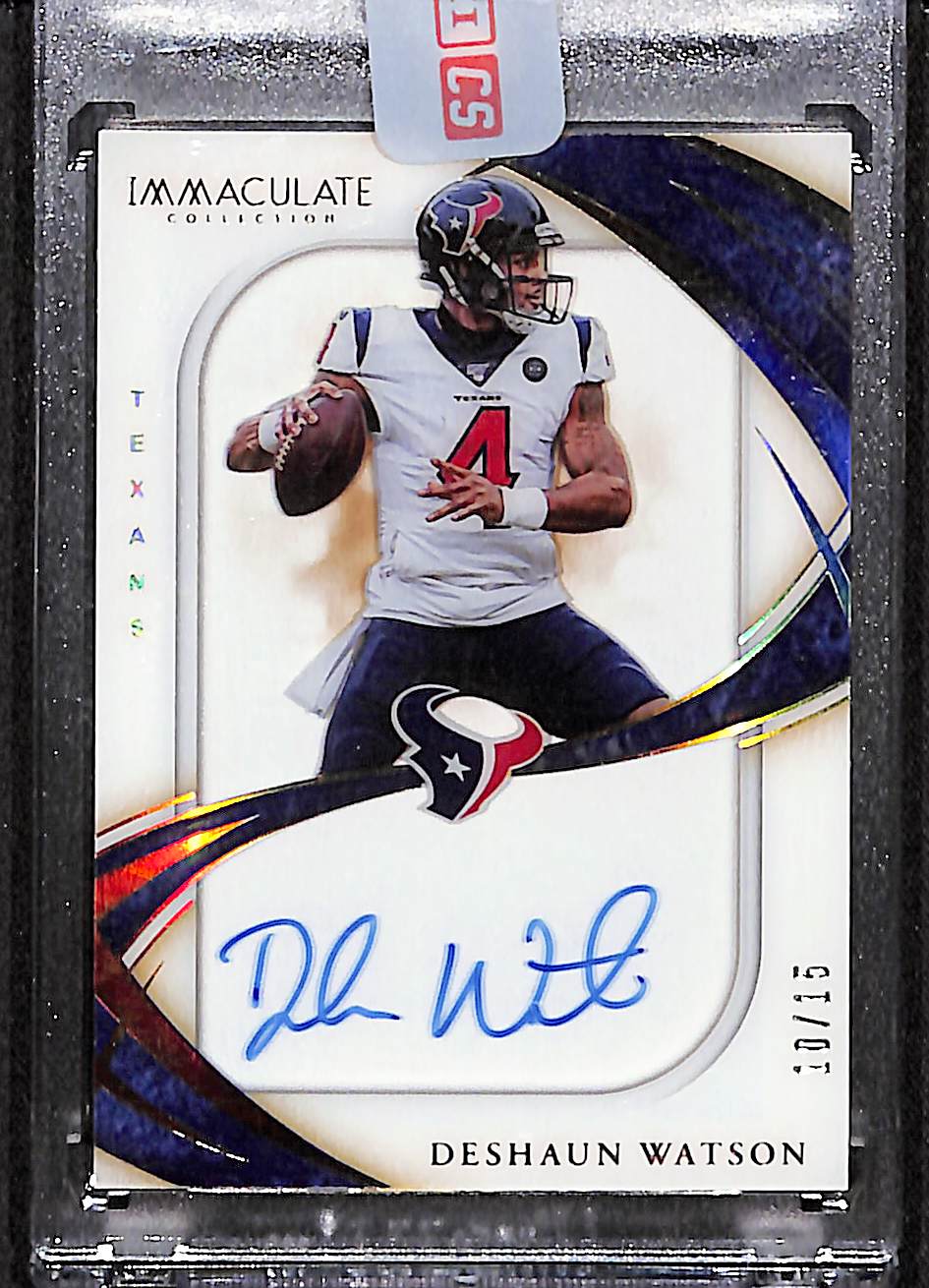 Deshaun Watson 2020 Immaculate Shadowbox Signatures #SS-DW #/15