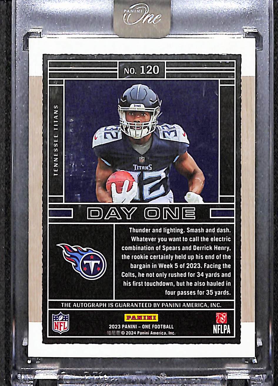 Tyjae Spears 2023 Panini One Gold #120 #/10