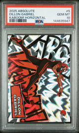 Dillon Gabriel 2025 Panini Absolute Kaboom! Horizontal #5 PSA 10