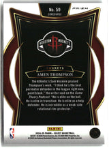 Amen Thompson 2024-25 Panini Select Silver Prizm #59