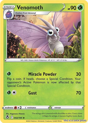 Venomoth - 002/195 - [SWSH12 - SWSH12: Silver Tempest]