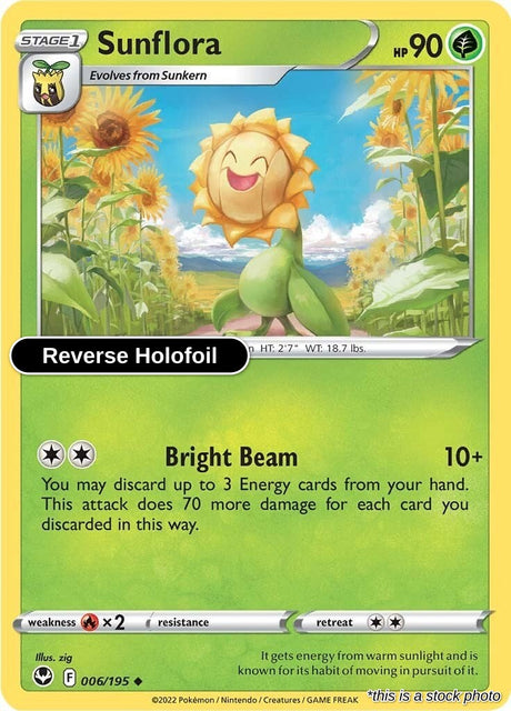 Sunflora - 006/195 - [SWSH12 - SWSH12: Silver Tempest] - Reverse Holofoil