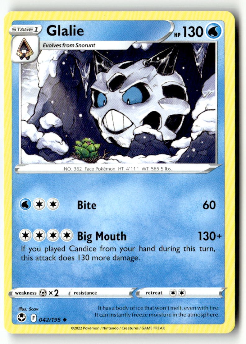 Glalie - 042/195 - [SWSH12 - SWSH12: Silver Tempest]