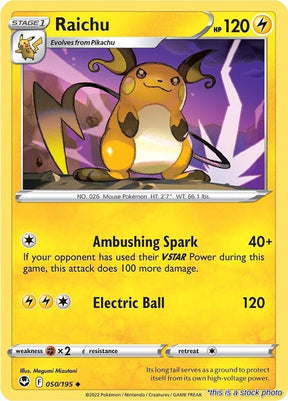 Raichu - 050/195 - [SWSH12 - SWSH12: Silver Tempest]
