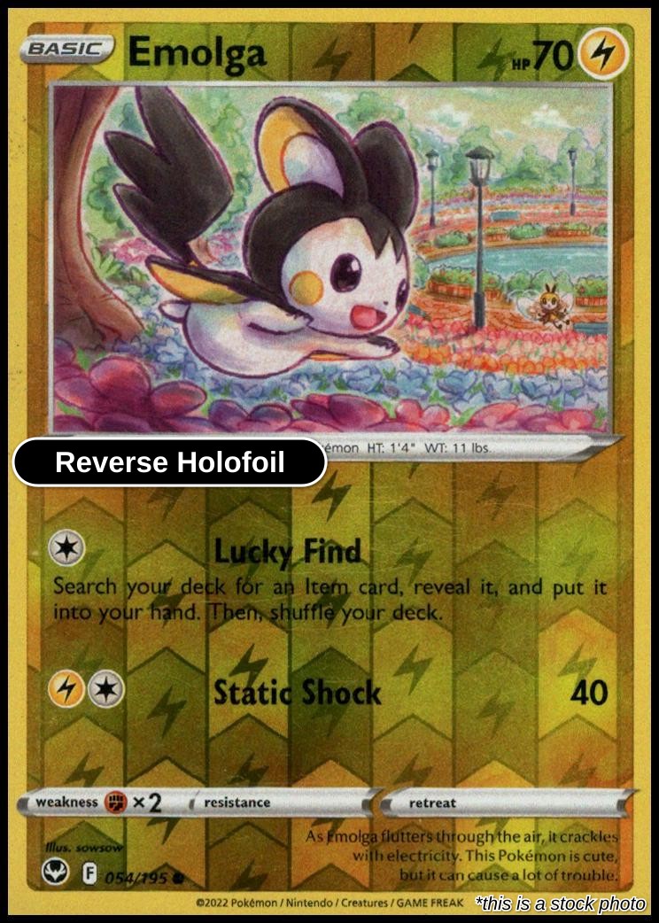 Emolga - 054/195 - [SWSH12 - SWSH12: Silver Tempest] - Reverse Holofoil