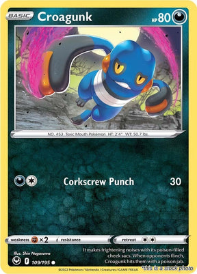 Croagunk - 109/195 - [SWSH12 - SWSH12: Silver Tempest]