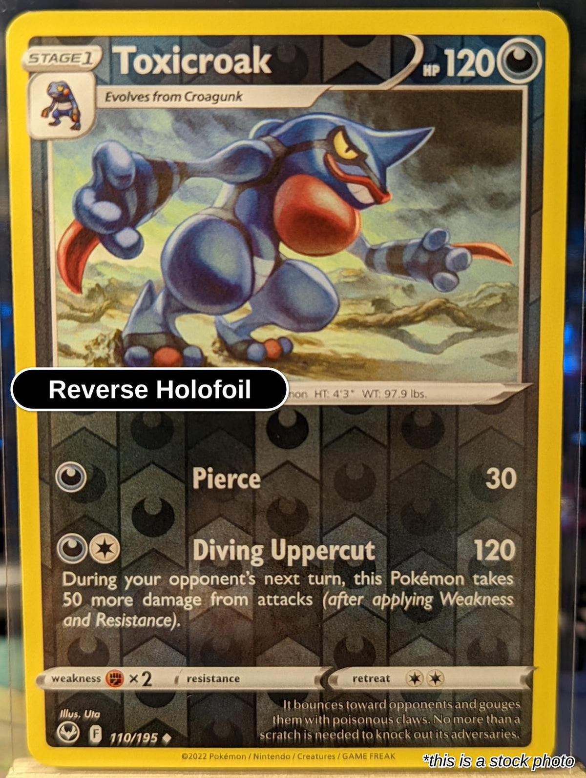 Toxicroak - 110/195 - [SWSH12 - SWSH12: Silver Tempest] - Reverse Holofoil