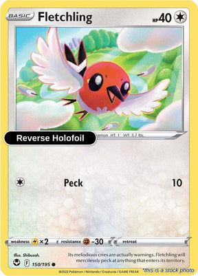 Fletchling - 150/195 - [SWSH12 - SWSH12: Silver Tempest] - Reverse Holofoil