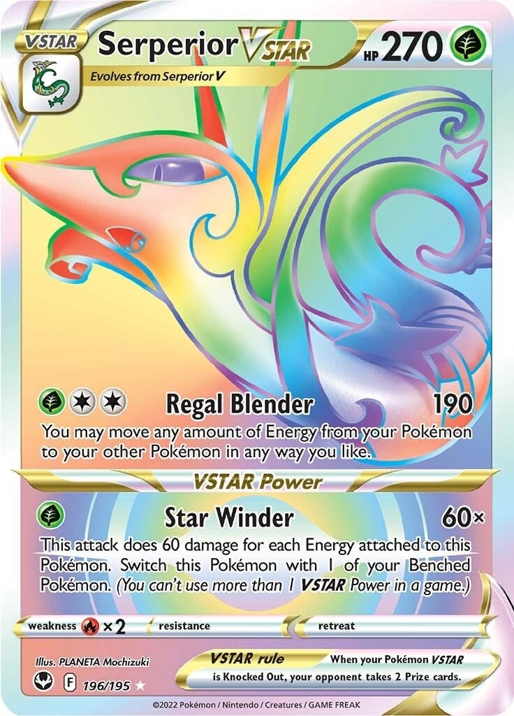 Serperior VSTAR (Secret) (196/195) [SWSH12: Silver Tempest]