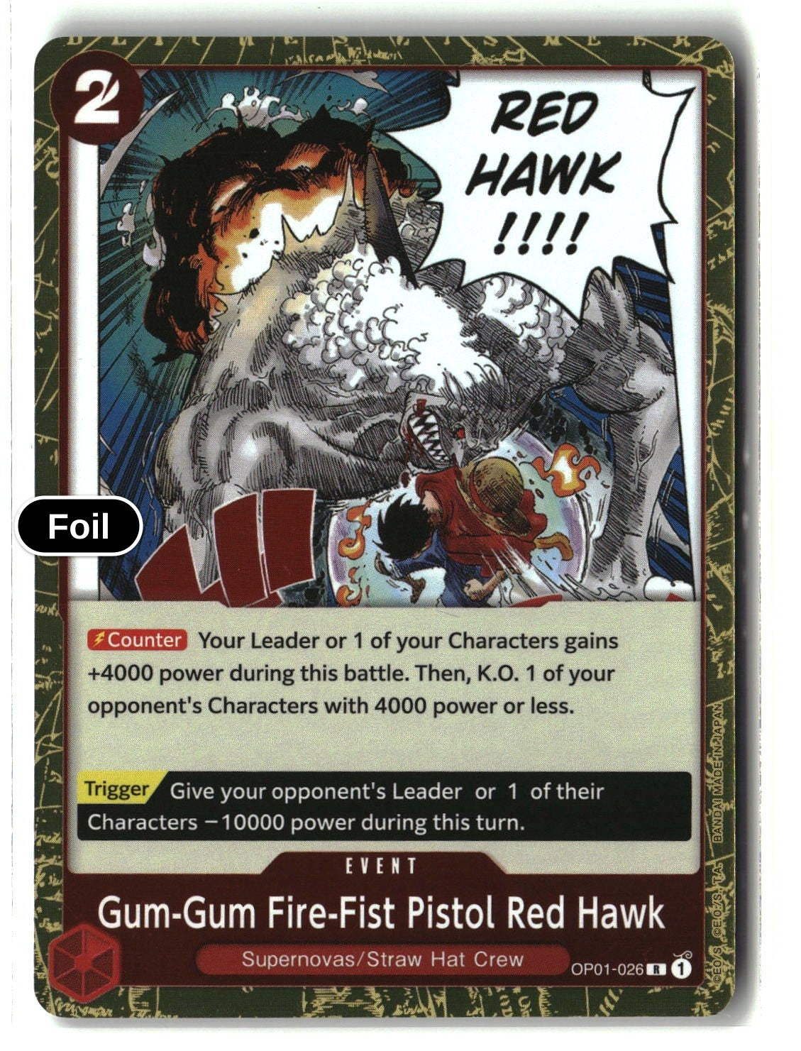 Gum-Gum Fire-Fist Pistol Red Hawk