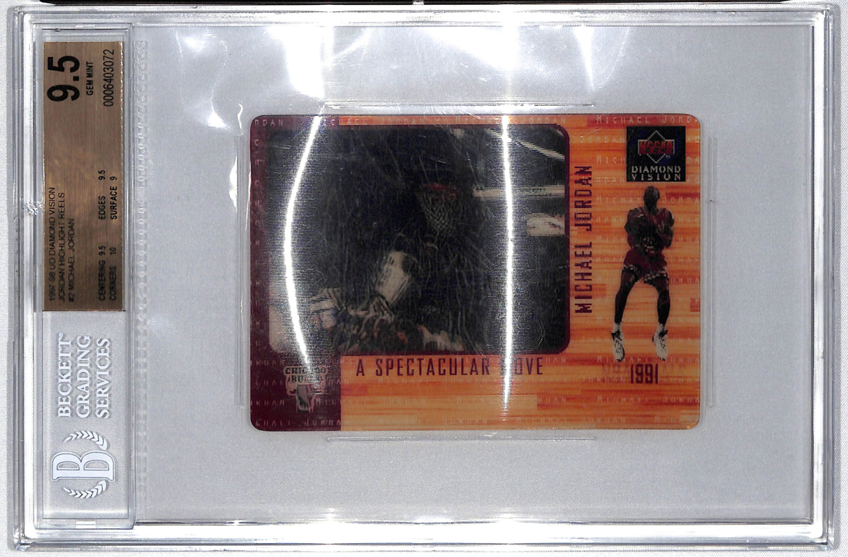 Michael Jordan 1997-98 Upper Deck Diamond Vision Highlight Reels #2 BGS 9.5