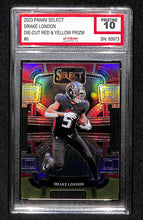 Load image into Gallery viewer, Drake London 2023 Panini Select Red and Yellow Prizms Die Cuts #6 Other 10
