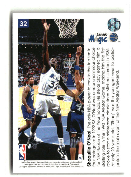 Shaquille O'Neal 1993-94 Upper Deck Pro View #32