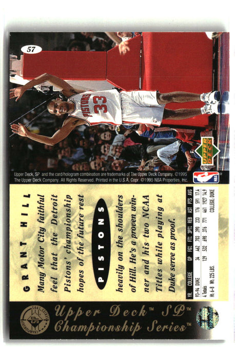 Grant Hill 1994-95 SP Championship #57