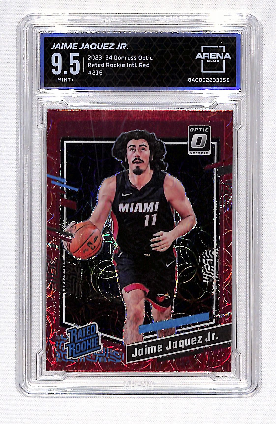 Jaime Jaquez Jr. 2023-24 Donruss Optic Red International #216 Arena Club 9.5