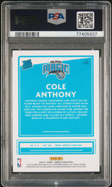 Cole Anthony 2020-21 Donruss Holo Red and Gold Laser #208 PSA 9