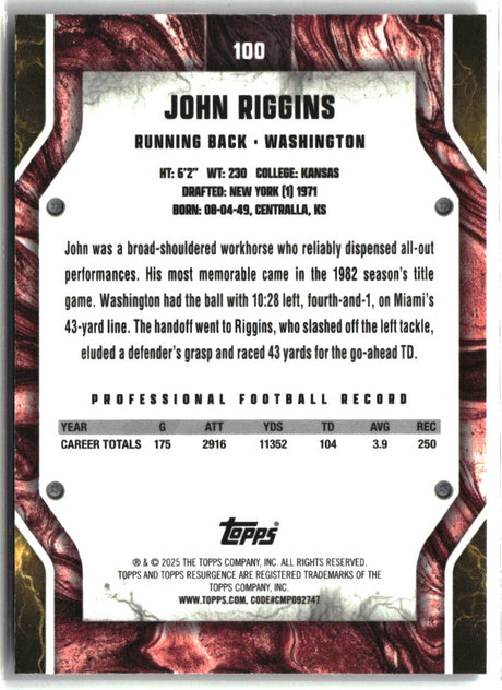 John Riggins 2024 Topps Resurgence - Blue Surge #100 #/99