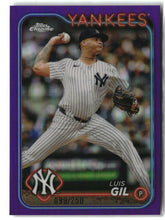 Load image into Gallery viewer, Luis Gil 2024 Topps Chrome Update Purple Refractors #USC160 #/250
