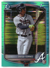 Load image into Gallery viewer, Diego Tornes 2025 Bowman Chrome Prospects Aqua Geometric #BCP-214 #/125
