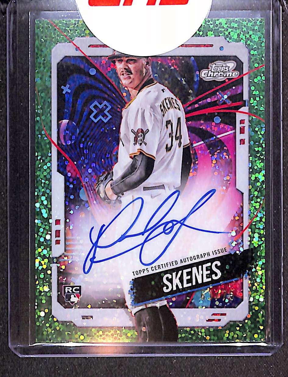 Paul Skenes 2024 Topps Cosmic Chrome Green Space Dust Auto #CCA-PS /75