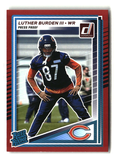 Luther Burden III 2025 Donruss Press Proofs Red #395