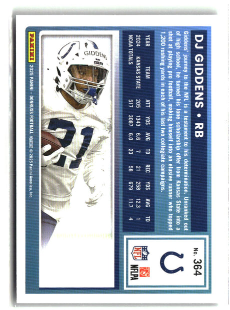 DJ Giddens 2025 Donruss #364