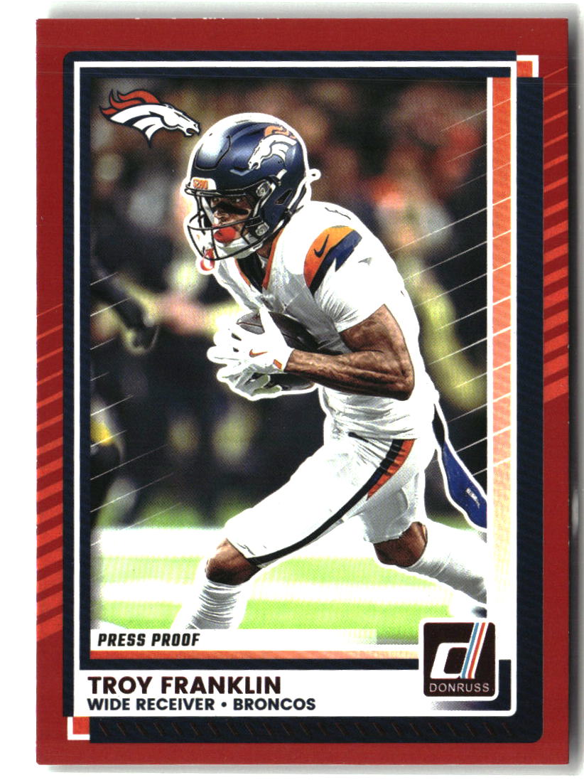 Troy Franklin 2025 Donruss Press Proofs Red #210