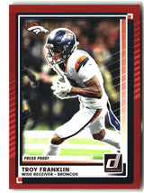 Troy Franklin 2025 Donruss Press Proofs Red #210