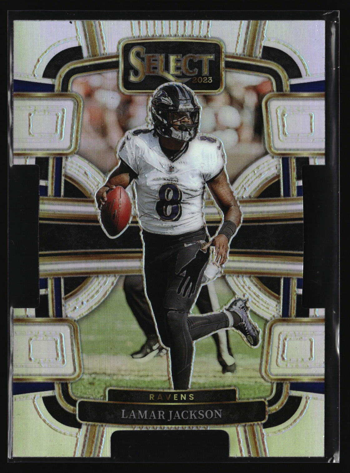 Lamar Jackson 2023 Panini Select Silver Prizms Die Cuts #7