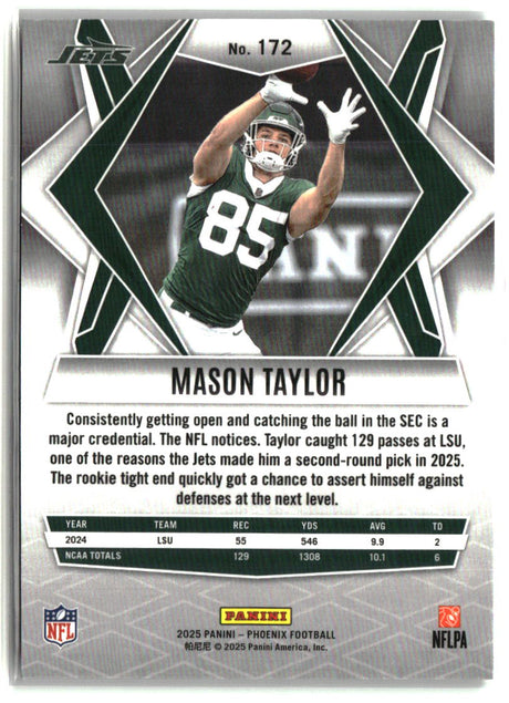 Mason Taylor 2025 Panini Phoenix Silver Hyper Prizm #172