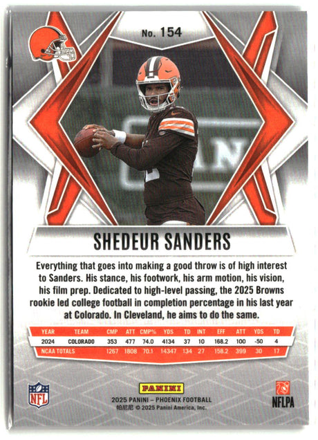 Shedeur Sanders 2025 Panini Phoenix #154