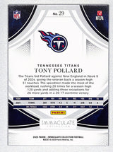 Tony Pollard 2025 Panini Immaculate Collection #29 #/99