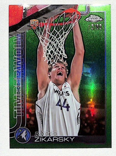 Rocco Zikarsky 2025-26 Topps Chrome Green Refractor #296 #/99