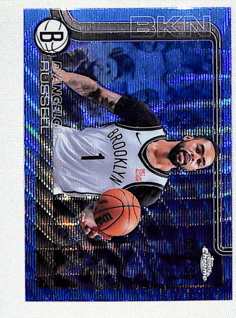 D'Angelo Russell 2025-26 Topps Chrome Blue Wave Refractor #79 #/150