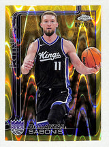 Domantas Sabonis 2025-26 Topps Chrome Yellow RayWave Refractor #229 #/275
