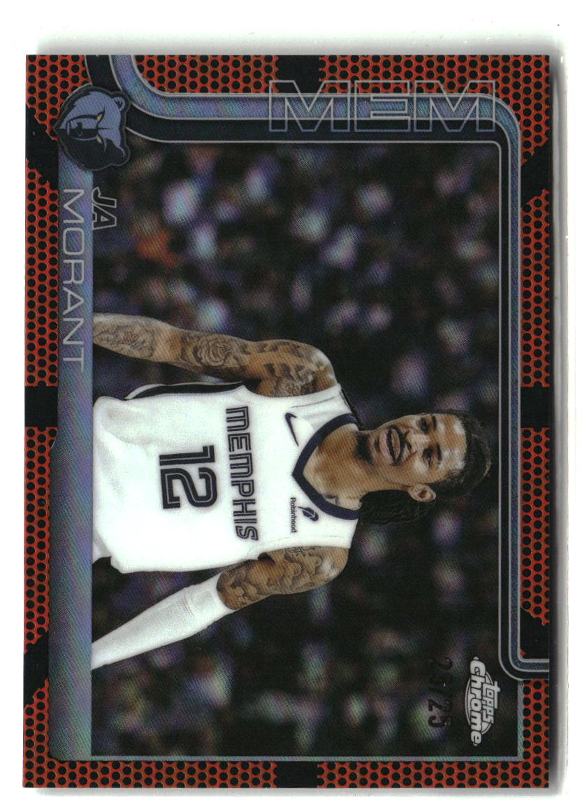 Ja Morant 2025-26 Topps Chrome Orange Basketball Refractor #158 #/25