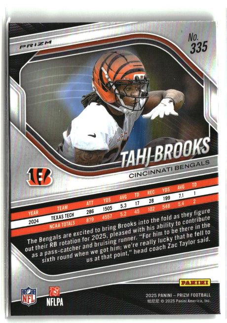 Tahj Brooks 2025 Panini Prizm White Disco #335
