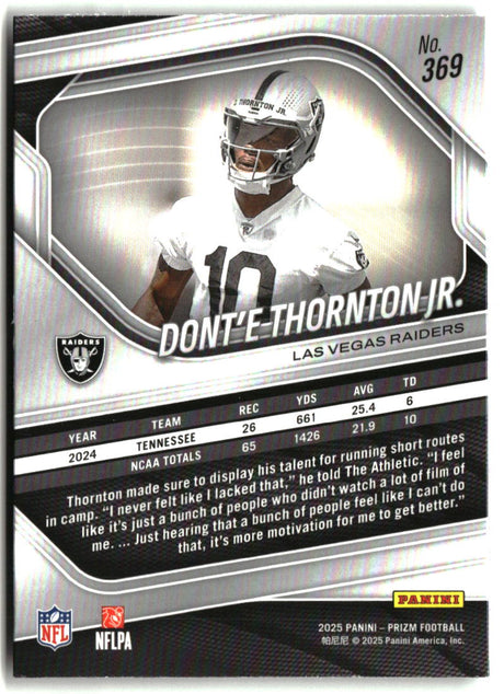 Dont'e Thornton Jr. 2025 Panini Prizm #369