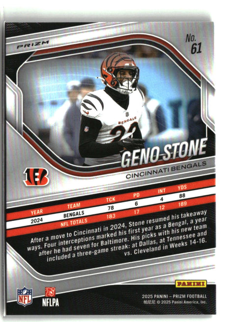 Geno Stone 2025 Panini Prizm White Disco #61