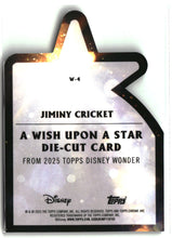 Load image into Gallery viewer, Jiminy Cricket 2025 Topps Disney Wonder Wish Upon a Star Chrome Die-Cut #W-4
