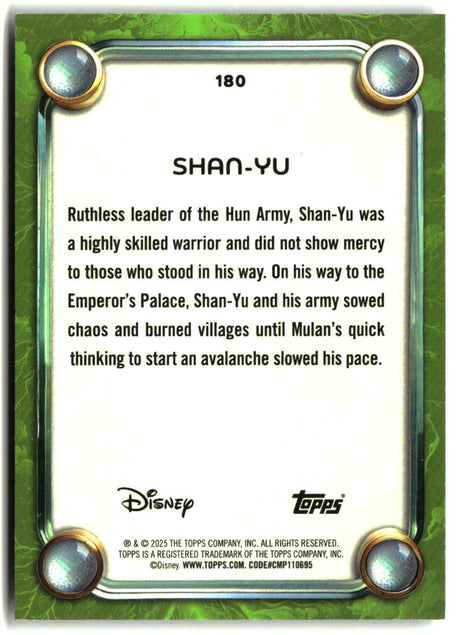 Shan-Yu 2025 Topps Disney Wonder #180