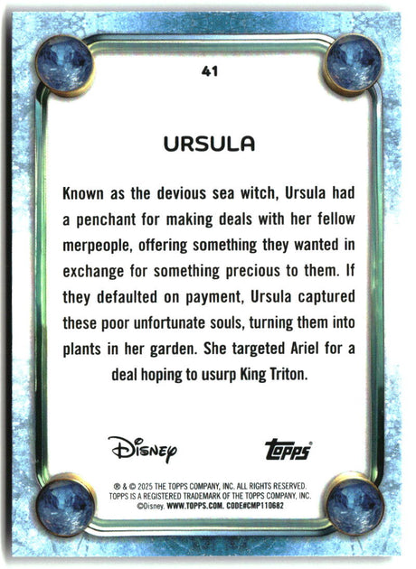 Ursula 2025 Topps Disney Wonder #41