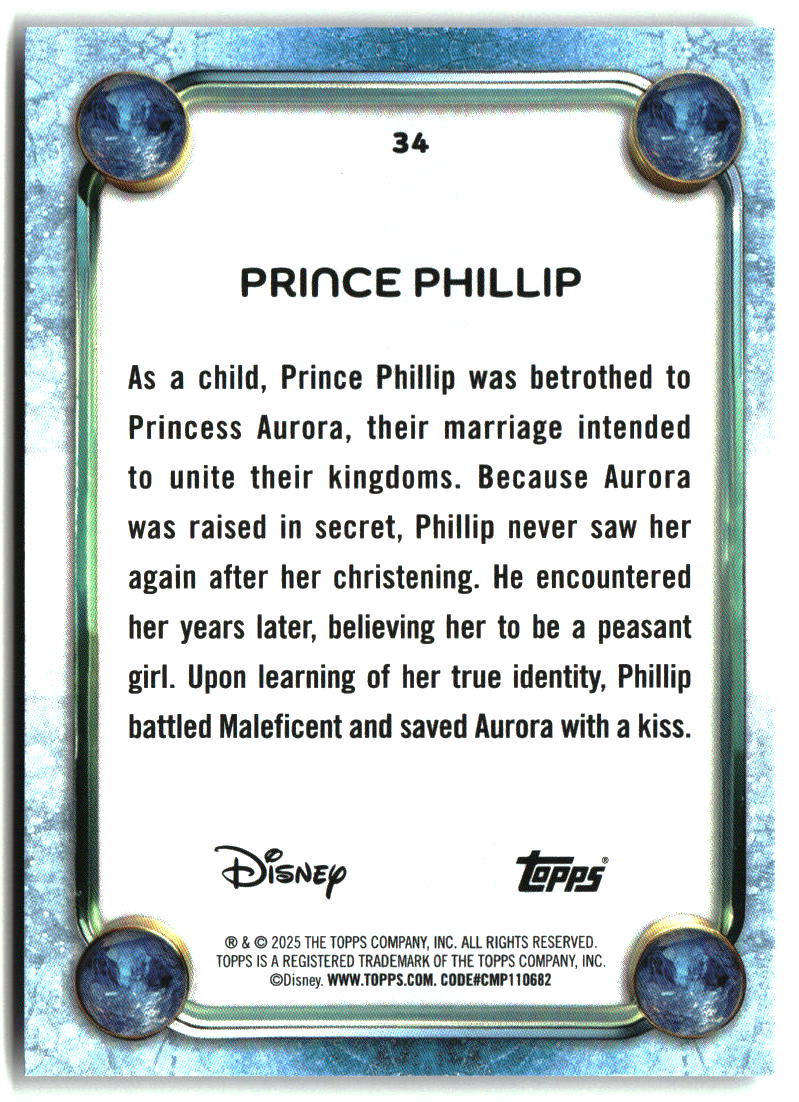 Prince Phillip 2025 Topps Disney Wonder #34